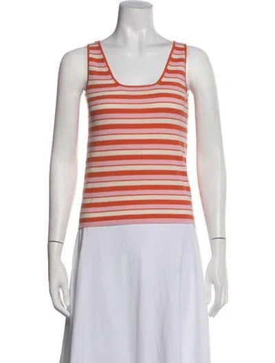 Pre-owned Bergdorf Goodman Cashmere Striped Top W/ Tags In Multicolor