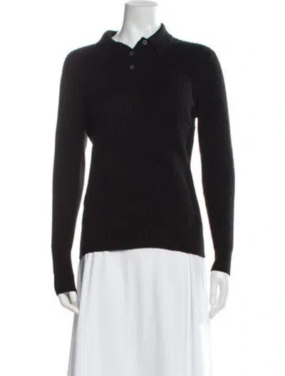 Pre-owned Bergdorf Goodman Cashmere Sweater In Black