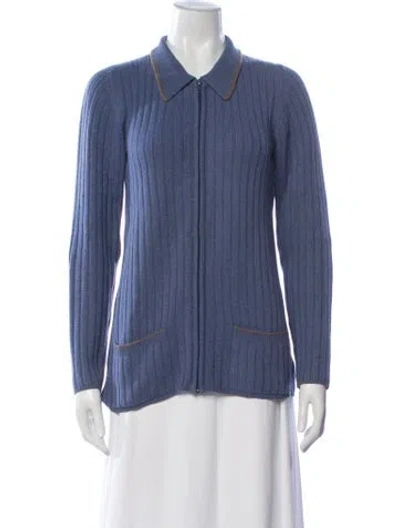 Pre-owned Bergdorf Goodman Cashmere Sweater In Blue