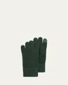 Bergdorf Goodman Cashmere Touchscreen Gloves In Green