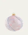Bergdorf Goodman Champagne Opal Floral Ball Christmas Ornament In Pink