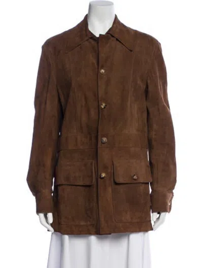 Pre-owned Bergdorf Goodman Coat In Brown