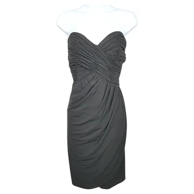 Pre-owned Bergdorf Goodman Corseted Strapless Victor Costa Little Black Dress 1980s