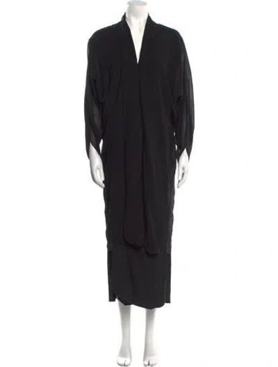 Pre-owned Bergdorf Goodman Cowl Neck Long Dress In Black