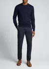 Bergdorf Goodman Crewneck Cashmere Sweater In Navy