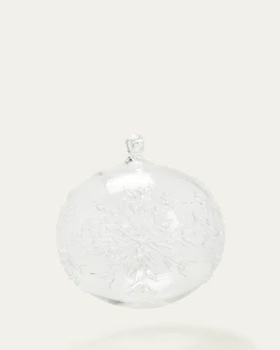 Bergdorf Goodman Crystal Snowflake Christmas Ball Ornament In Silver