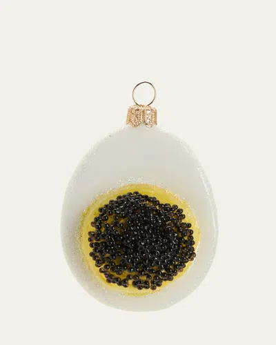 Bergdorf Goodman Deviled Egg With Caviar Christmas Ornament In Multi