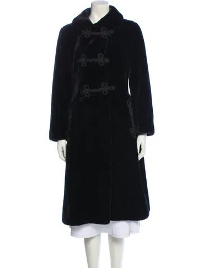 Pre-owned Bergdorf Goodman Faux Fur Coat In Black