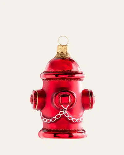 Bergdorf Goodman Fire Hydrant Ornament In Red
