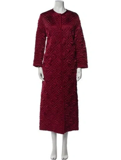 Pre-owned Bergdorf Goodman Floral Print Evening Jacket In Red