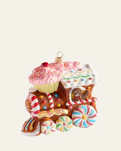 Bergdorf Goodman Gingerbread Locomotive Christmas Ornament In Multi