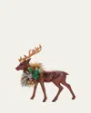 Bergdorf Goodman Glitter Antler Reindeer, 15.7" In Gold
