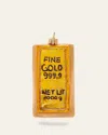 Bergdorf Goodman Gold Bar Christmas Ornament In Multi