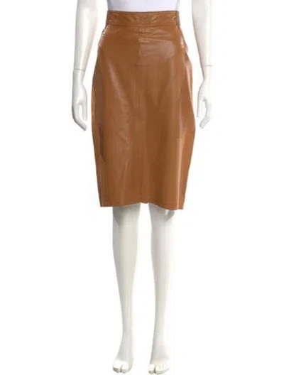 Pre-owned Bergdorf Goodman Knee-length Skirt In Brown