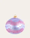Bergdorf Goodman Lavender & Pink Art Deco Ball Ornament In Purple