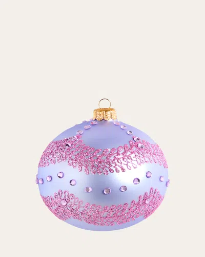 Bergdorf Goodman Lavender & Pink Art Deco Ball Ornament In Purple