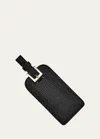 Bergdorf Goodman Leather Luggage Tag In Black