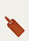 Bergdorf Goodman Leather Luggage Tag In Org