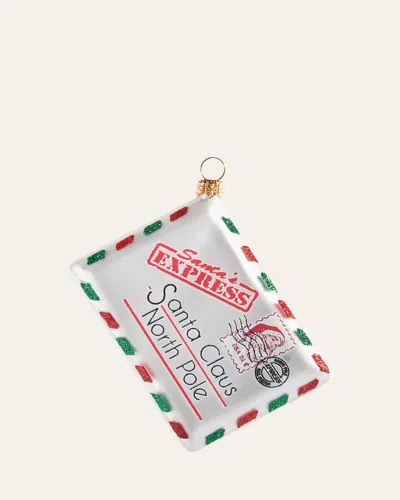 Bergdorf Goodman Letter To Santa Christmas Ornament In Multi