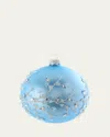 Bergdorf Goodman Light Blue Beaded Branch Ball Ornament In Blue
