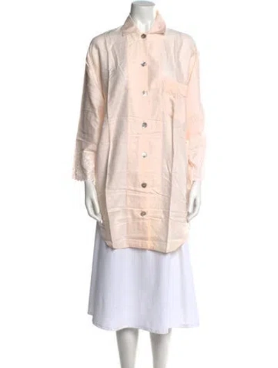 Pre-owned Bergdorf Goodman Long Sleeve Tunic In Pink