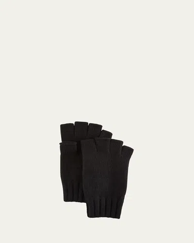 Bergdorf Goodman Men's Cashmere Fingerless Gloves In Black