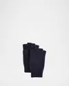 Bergdorf Goodman Men's Cashmere Fingerless Gloves In Blue
