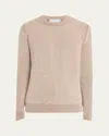 Bergdorf Goodman Men's Cashmere Novelty Knit Crewneck Sweater In Browntaupe
