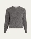 Bergdorf Goodman Men's Cashmere Ribbed Crewneck Sweater In Navy