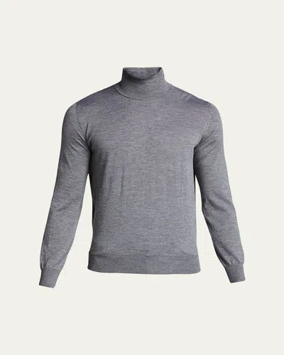 Bergdorf Goodman Men's Cashmere Turtleneck Sweater In Gray
