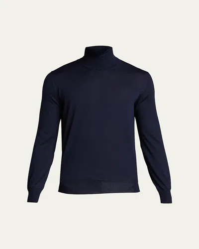 Bergdorf Goodman Men's Cashmere Turtleneck Sweater In Navy