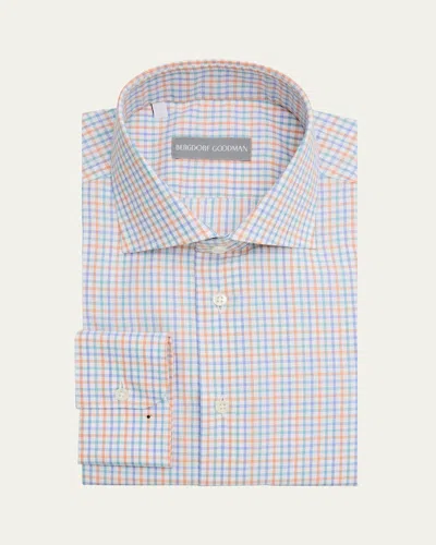 Bergdorf Goodman Men's Cotton Multicolor Plaid Dress Shirt