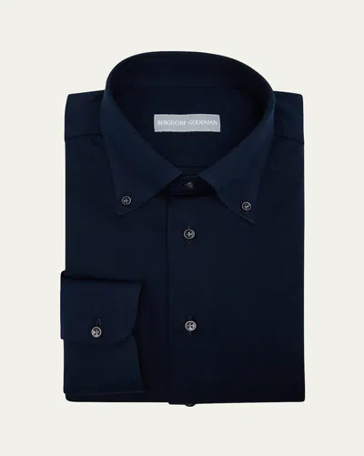 Bergdorf Goodman Men's Cotton Pique Button-collar Sport Shirt In Multi