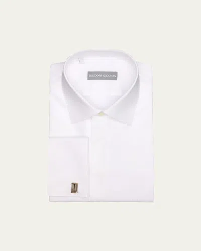 Bergdorf Goodman Men's Cotton Piquet-front French Cuff Dress Shirt In Multi