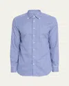 Bergdorf Goodman Men's Cotton Plaid Button-collar Sport Shirt In Blue