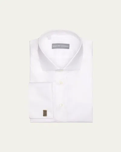 Bergdorf Goodman Men's Cotton Twill French-cuff Dress Shirt In Multi