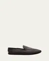 Bergdorf Goodman Men's Deerskin Leather Lounge Slippers In Brown