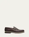 Bergdorf Goodman Men's Grained Leather Eva-sole Venetian Loafers