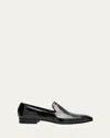 Bergdorf Goodman Men's Patent Leather Venetian Loafers In Black