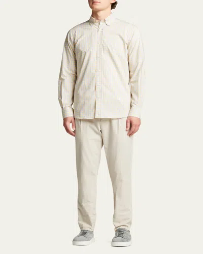 Bergdorf Goodman Men's Plaid Sport Shirt In White