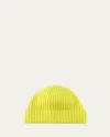 Bergdorf Goodman Men's Rib-knit Cashmere Beanie Hat In Citronella