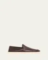 Bergdorf Goodman Men's Buffalo Leather Hybrid Sneaker Loafers In Espresso