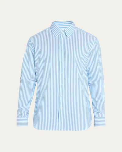 Bergdorf Goodman Men's Striped Cotton Button-down Shirt In Blue