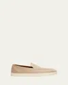 Bergdorf Goodman Men's Suede Hybrid Sneaker Loafers In Fallow Deer