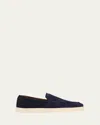 Bergdorf Goodman Men's Suede Hybrid Sneaker Loafers In Navy
