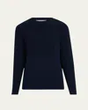 Bergdorf Goodman Men's Summer Cotton Rib Crewneck Sweater In Navy