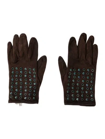Pre-owned Bergdorf Goodman Mens Gloves In Brown
