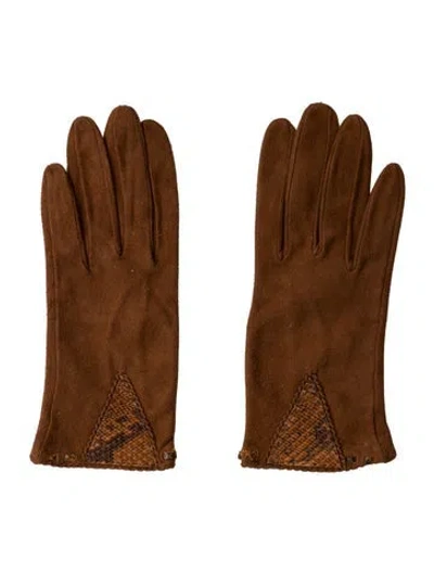 Pre-owned Bergdorf Goodman Mens Gloves In Brown