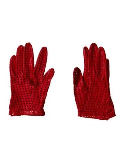 Pre-owned Bergdorf Goodman Mens Gloves In Red