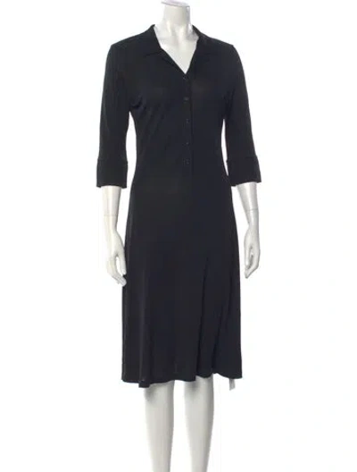 Pre-owned Bergdorf Goodman Midi Length Dress In Blue